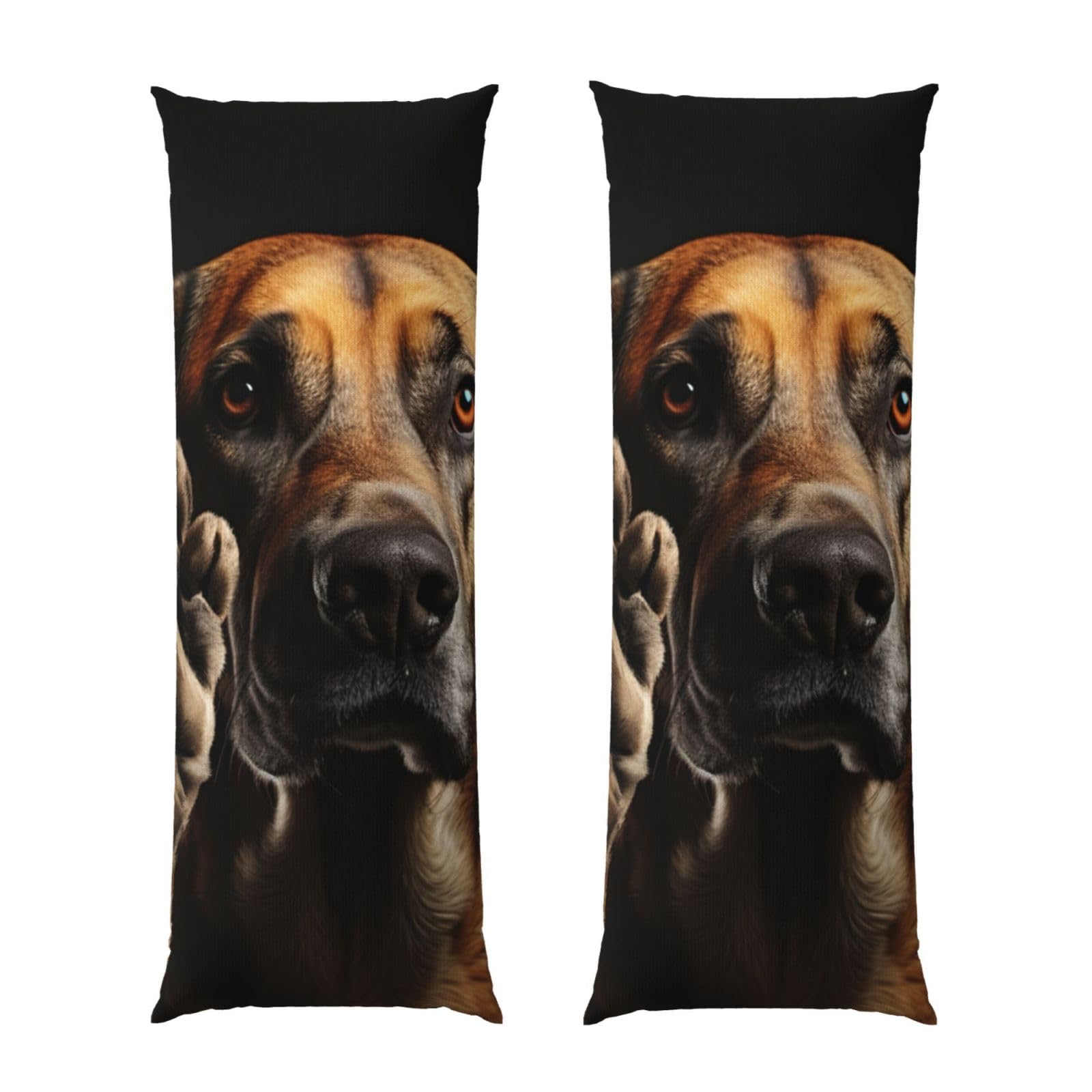 Taie d'oreiller respirante contre la chaleur motif empreintes de pattes de chien