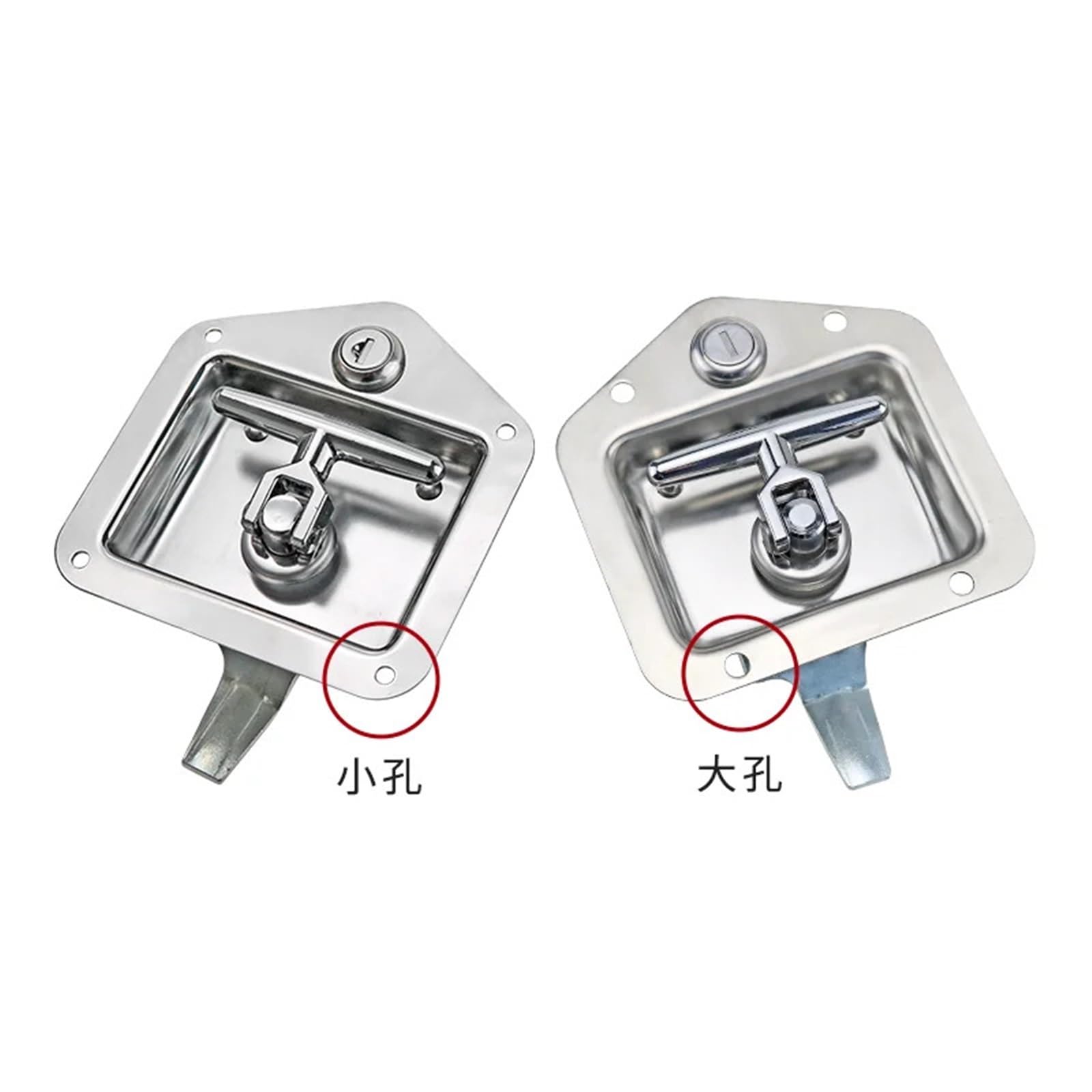 Serratura for pannello in acciaio inossidabile MS858 Serratura a scatola di tipo T for armadi industriali Attrezzature pesanti Veicoli speciali Roulotte 1 pezzo(MS858-2)