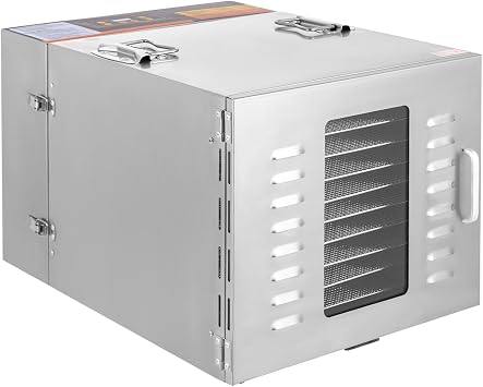 Food Dehydrator Machine Electric Food Preserver Machine 1000W Food Dryer Machine 10 Tiers with Clear Glass Door for Kitchen Restaurant Snack Shop Home