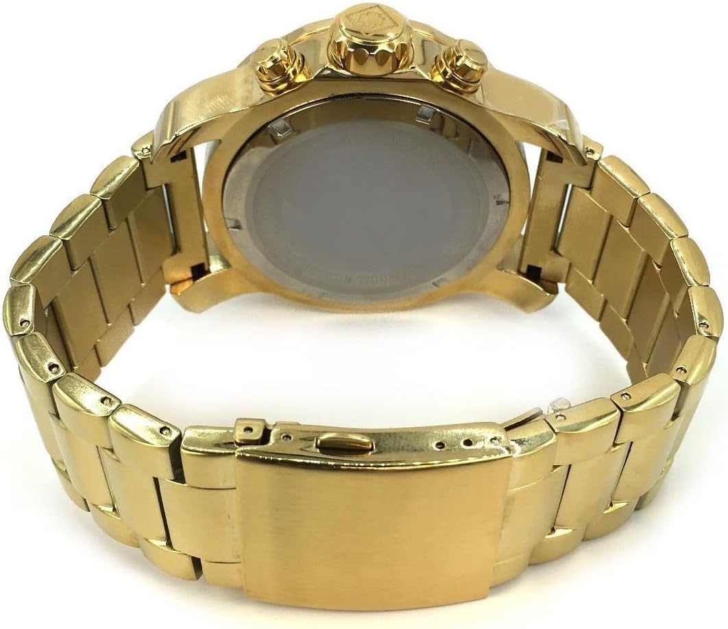 Replacement Watch Band for Invicta Pro Diver 48mm 6981 6983 6984 6985 6991 6994 6995. Solid Heavy Strap Gold Tone 26mm Stainless Steel Metal Link Bracelet.