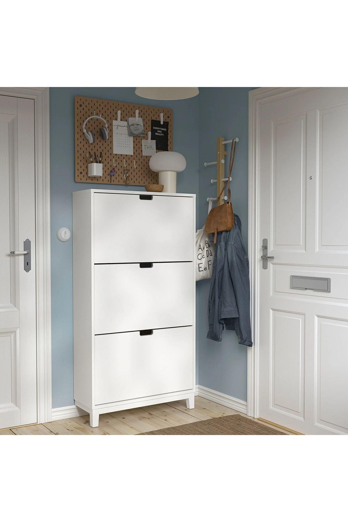 IKEA Ställ Beyaz Ayakkabı Dolabı, 79x29x148 cm, Modern Tasarım