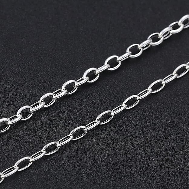 Image of THE MEN THING Chain for Men, Luxury Pure Titanium Steel Chain | Silver Stainless Steel Chain | Necklace Jewellery for Men & Boys