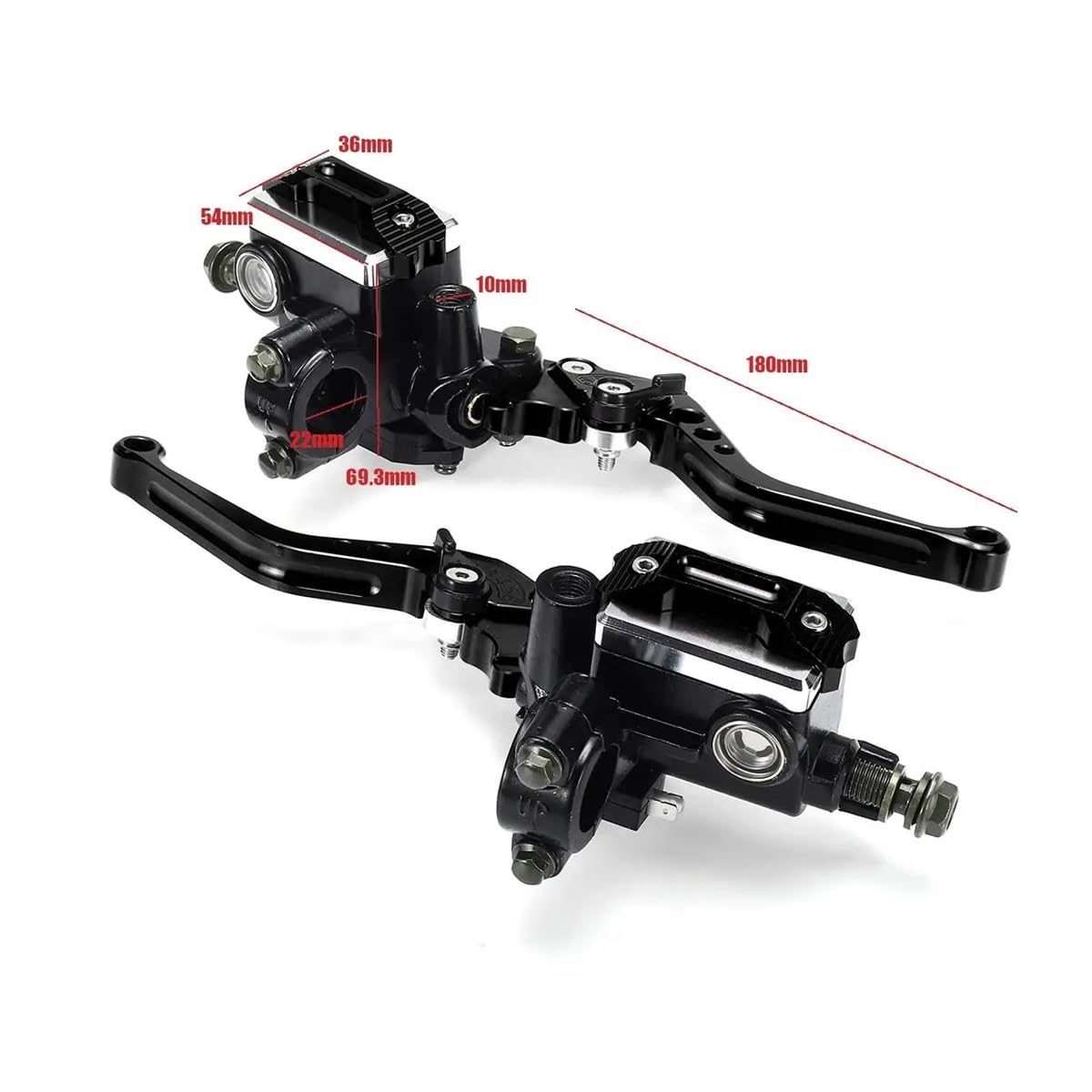 Leva Frizione Freno 7/8 "22mm Universale Del Motociclo Pompa Freno Idraulico Leva Frizione Cilindro Principale Serbatoio Per 50cc-300cc Sport Bike Street