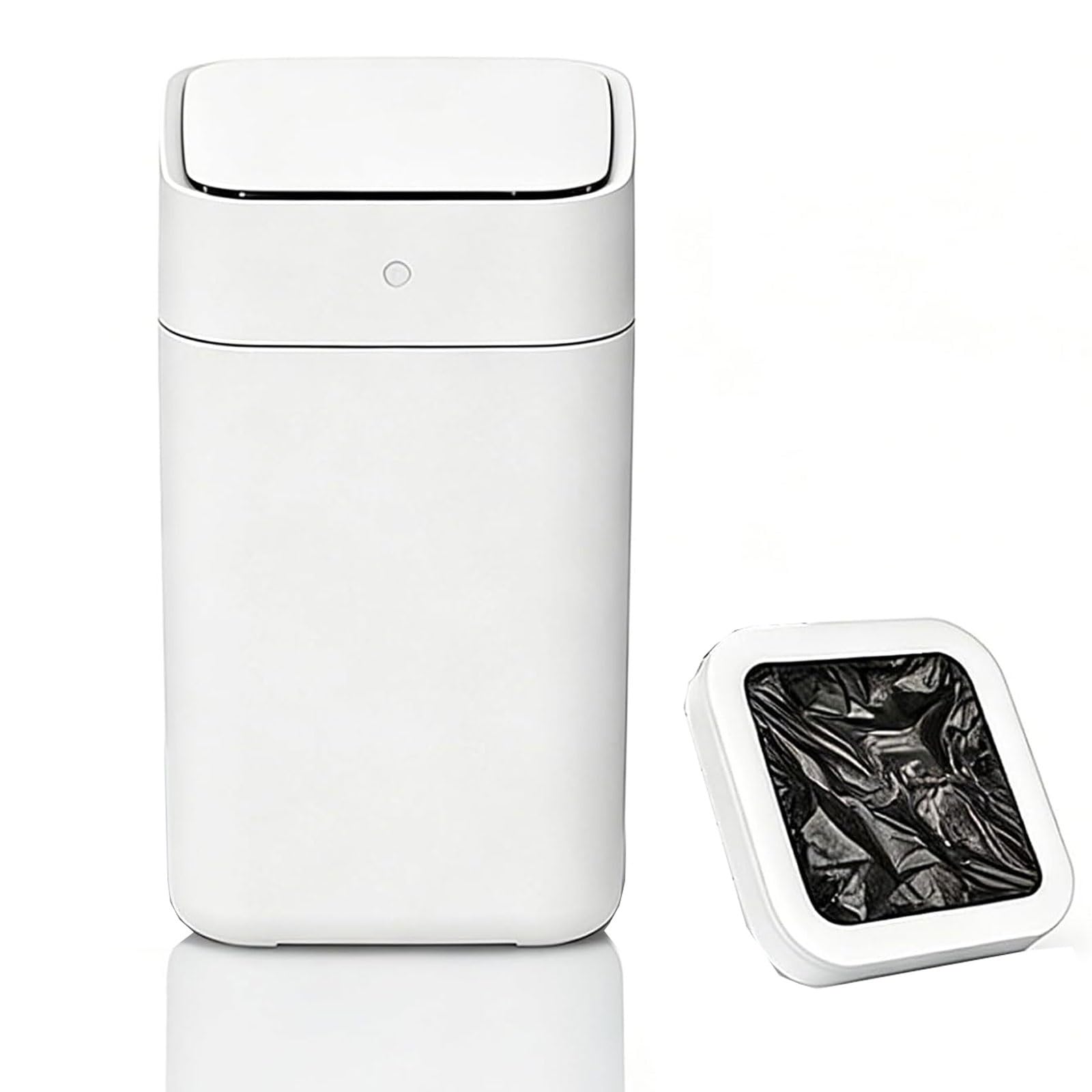 Poubelle rechargeable avec couvercle pour une cuisine moderne et propre