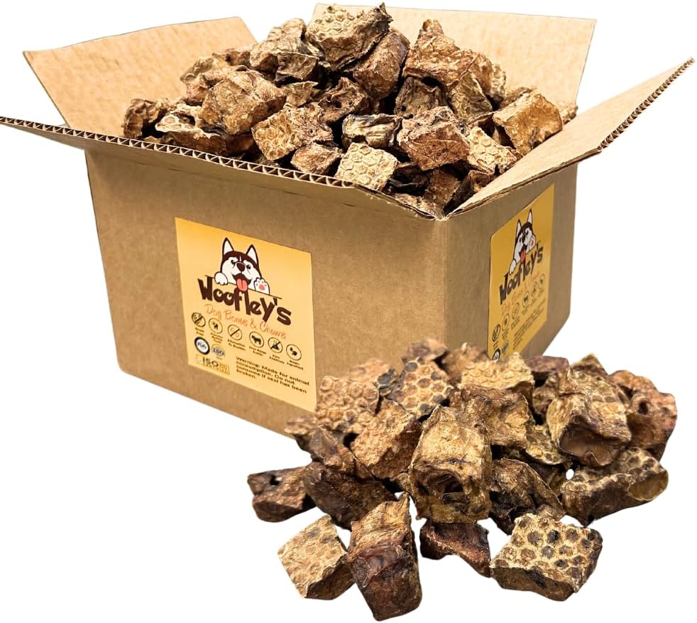 Woofley's -Crunchy Lamb Lung Cubes (10 LB) - Lung Treats for Dogs - Safe Jerky Dog Chews -Easily Digestible Dog Jerky Bully Sticks