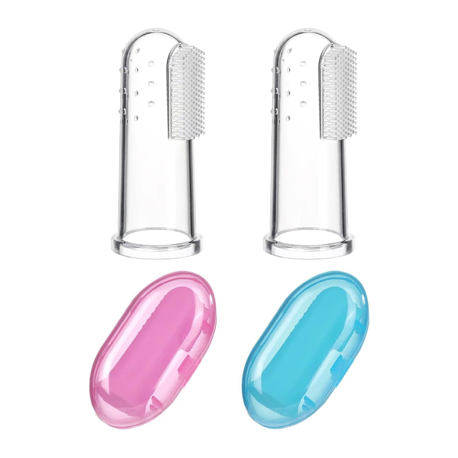 Safe-O-Kid (Pack of 2) Extra Safe Silicone Baby Finger Toothbrush – Soft, BPA-Free, Pediatrician-Recommended Brush for Newborns & Toddlers | Gentle Gum Massager & Teeth Cleaner-image-29