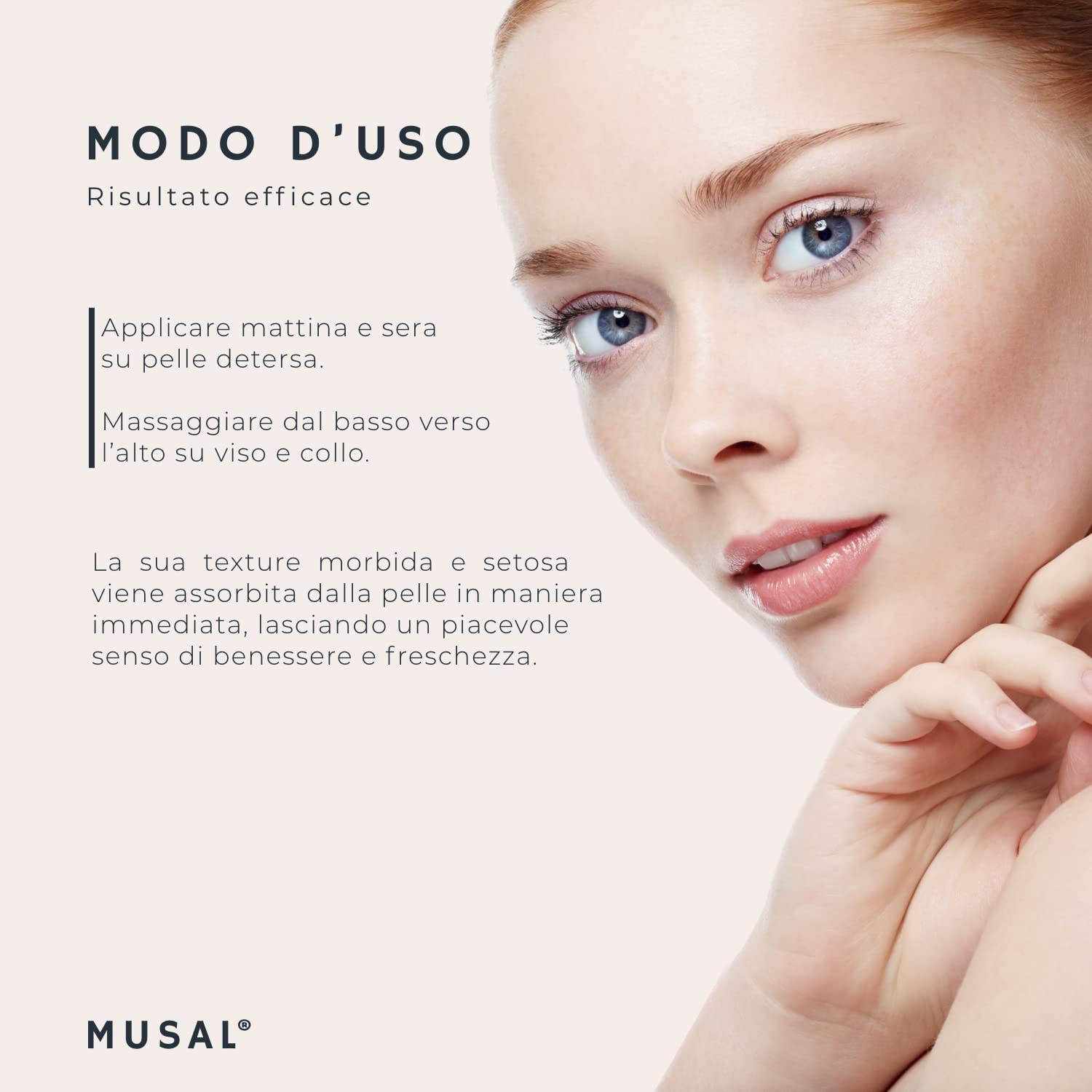 Musal 100ml Crema Viso Bava di Lumaca Bio al 98%, Acido Ialuronico e Vitamina E, Crema viso Idratante antimacchie e Antirughe per pelli sensibili grasse e secche.