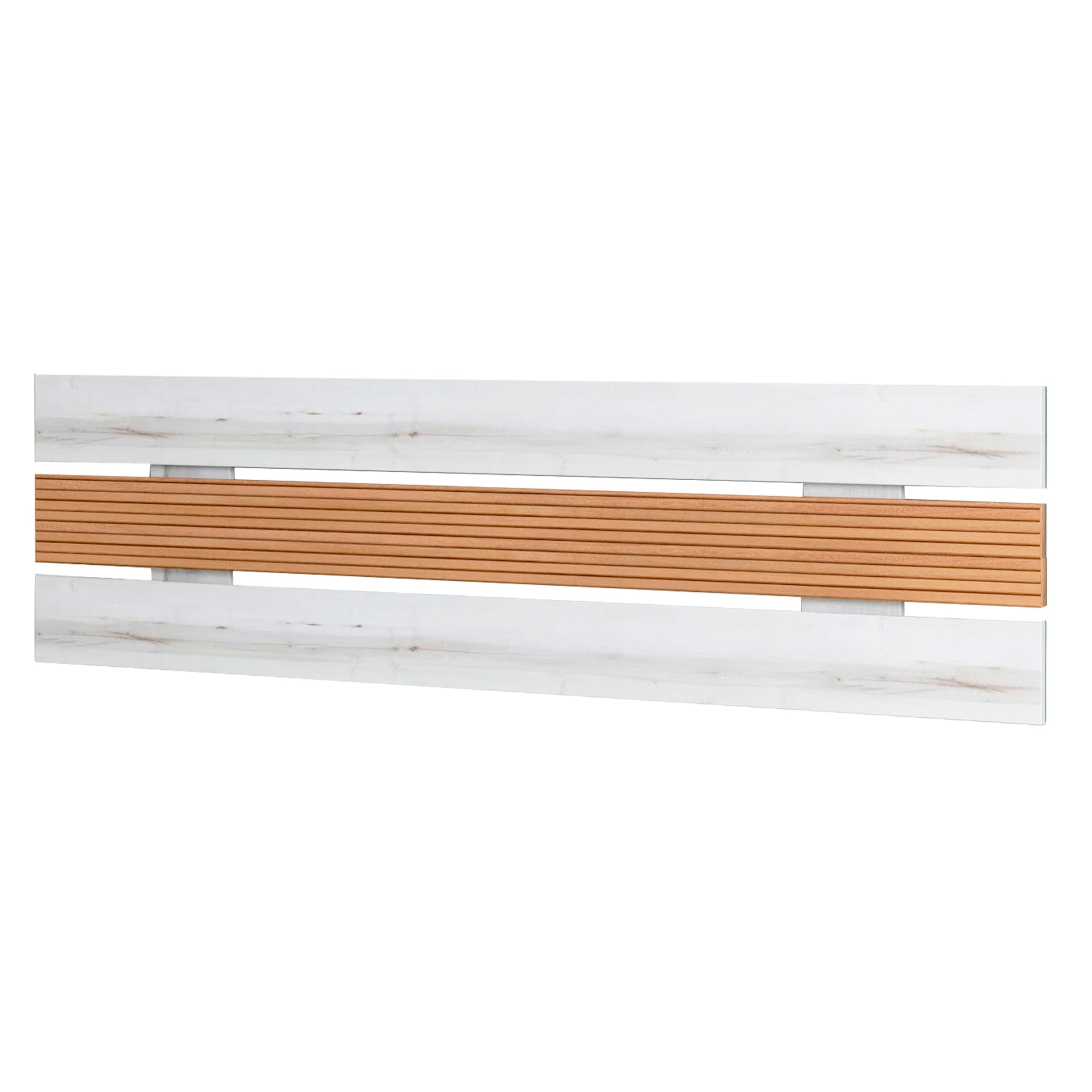 Miroytengo Pack Muebles Dormitorio Matrimonio Arles Nórdicos Modernos Color Blanco Albo y Roble Rayado