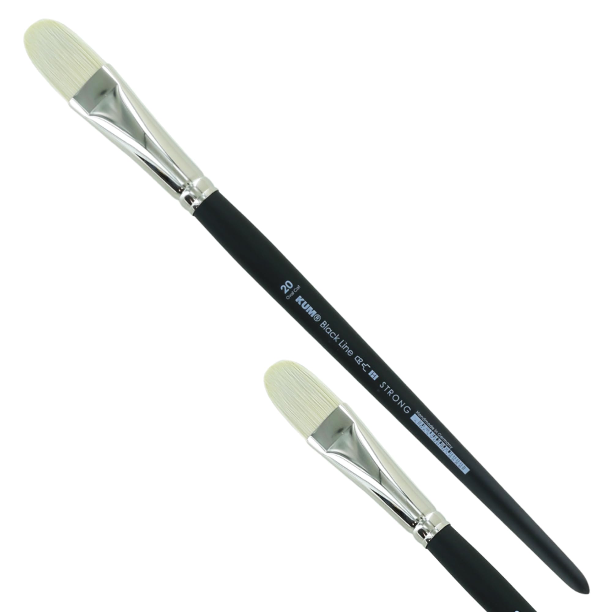 KUM 5123511 Acrylic and Oil Brush Black Line Cat Tongue Size 20 for Artists, Artist Brushes, Art Supplies