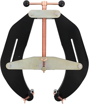 Steel Dragon Tools Large Pipe Clamp fits 5" to 12" Pipe Welding and Pipe Fit-Up Alignment Tool, Durable Thread Design, Lightweight for Overhead Work, Stainless Contact Points, Includes Extra Pins