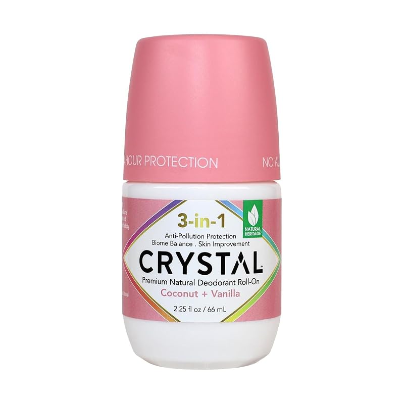 Crystal Essence Crystal 3-em-1 Desodorante BioHealth Coco e Baunilha, 67 mL