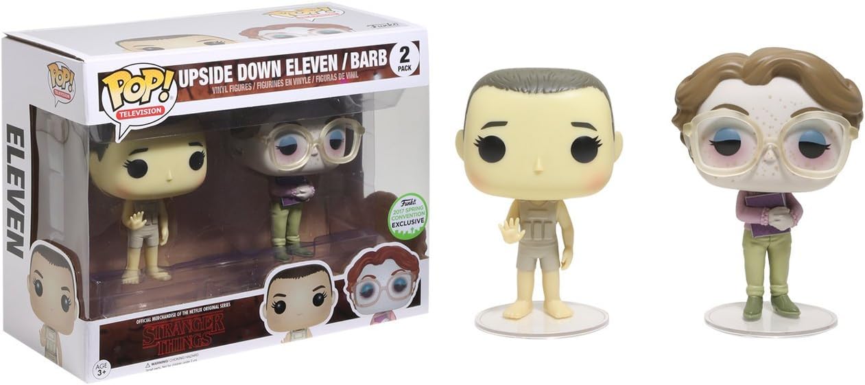 Pack 2 Figures Pop! Stranger Things Upside Down Eleven & Barb ECCC 2017 Exclusive