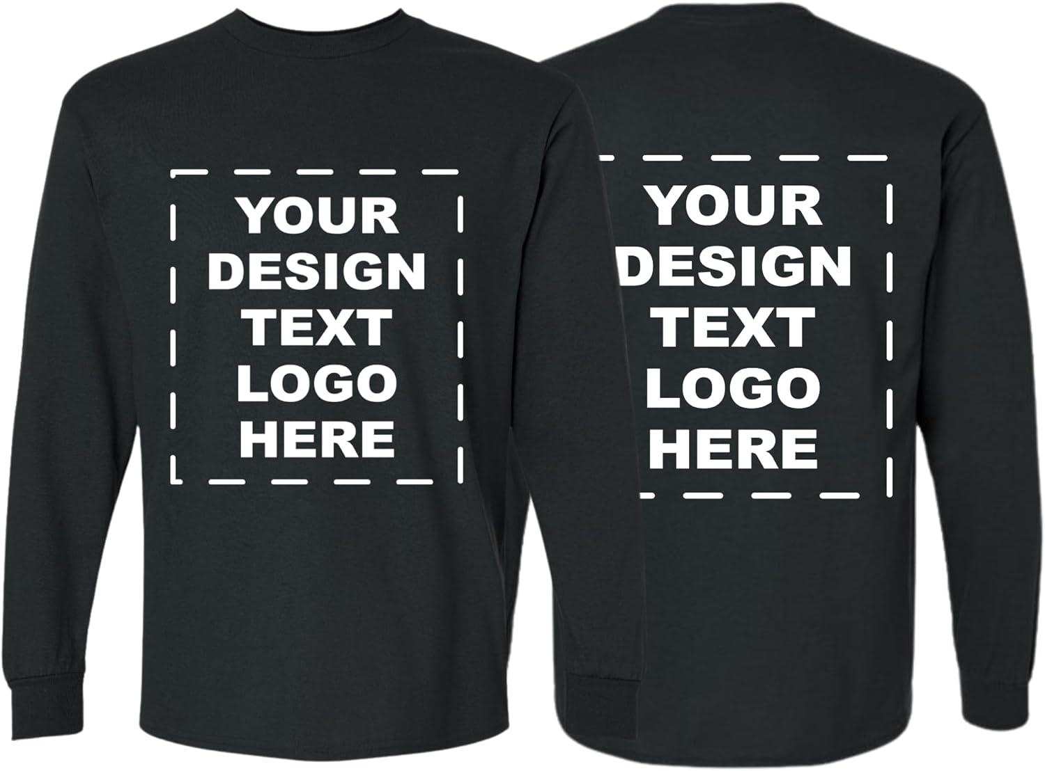 Custom Long Sleeve Shirt for Men Women, Add Your Own Design Logo Text Photo Long Sleeve T-Shirt, Personalized Tee Shirt