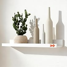 Wall Shelf for Bedroom, 30 cm, Horizontal Design Pine Wood Shelf, Floating Shelf for Kitchen, Living Room and Office, White Bathroom Shelf for Wall Mounting