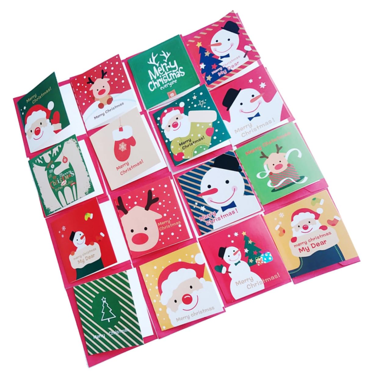 Operitacx 128 Piezas vacaciones tarjetas de felicitación tarjeta de agradecimiento de navidad tarjetas de felicitación de navidad surtido de tarjetas de felicitación negocio