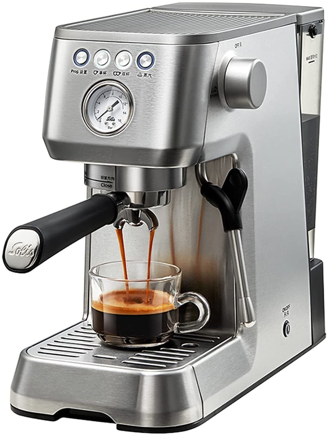 Espresso Machine Espresso Maker with Milk Frother for Latte and Cappuccino Coffee Machine with 1 7 L Water