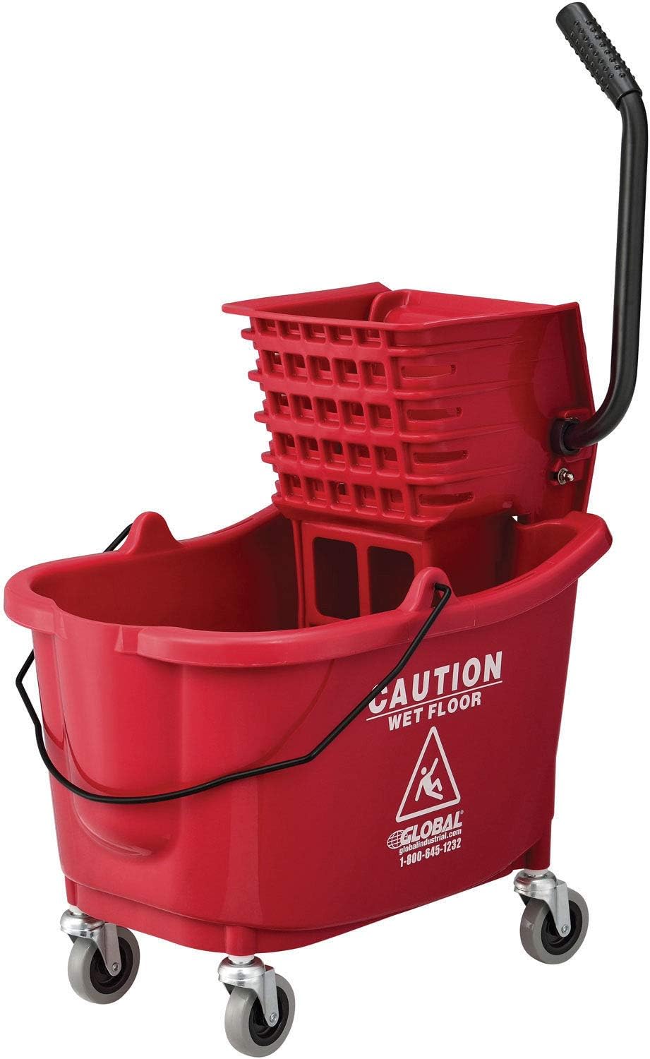 Buy Mop Bucket And Wringer Combo with Side Press, Red Online at Lowest