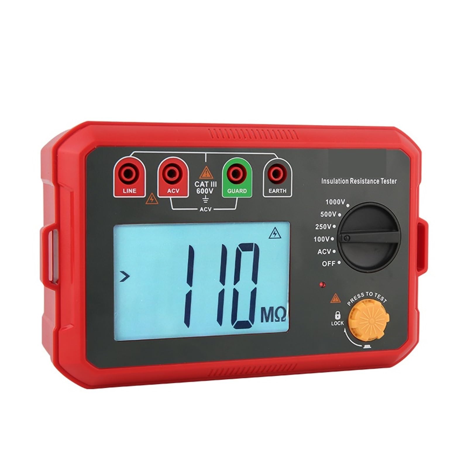 Probador de Resistencia de Aislamiento de Tierra Digital Megger 1000V 2500V medidor de ohmios Profesional