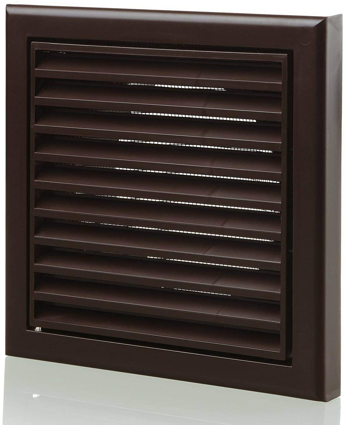 Vents Uk Brown Fixed Blade Grill 125Mm Vents 125Mm Brown Fixed Blade External Wall Vent Grille – 185 × 185 Mm Diameter Vent Cover For Bathroom & Ventilation Ducting
