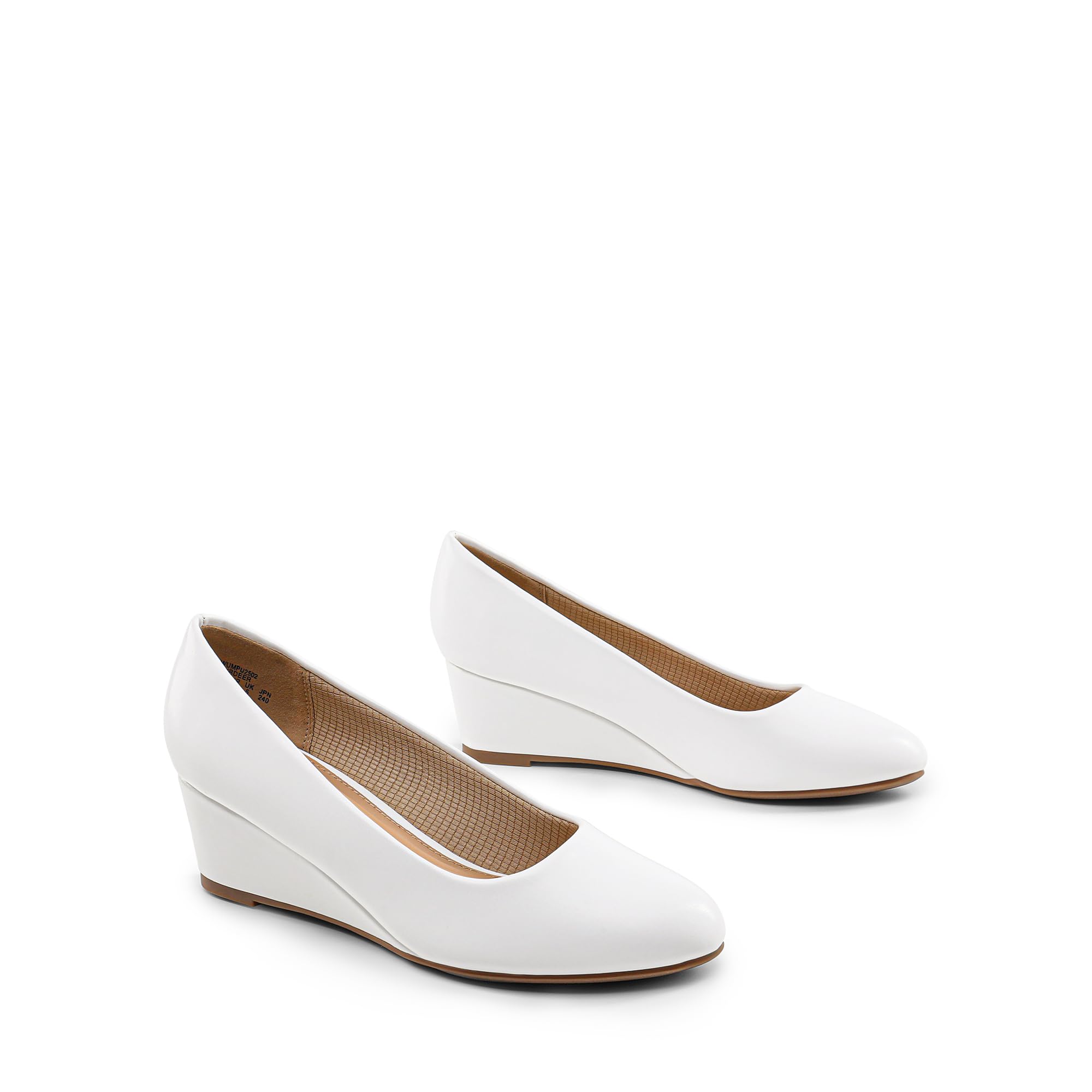 DREAM PAIRS Zapatos de tacón bajo mujer punta redonda cómodos trabajo boda