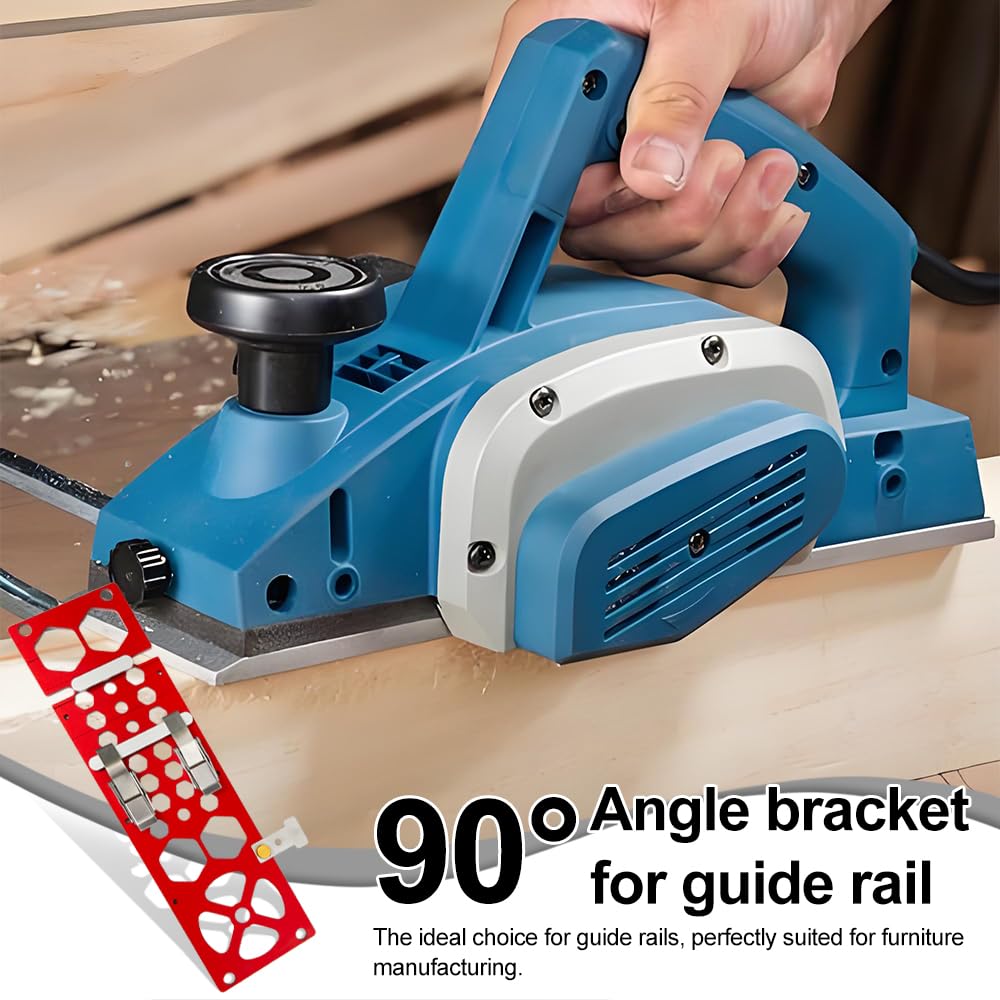 Guida ad Angolo Retto 90° 340mm Morsetto per Guida per Sega Circolare Universale Barra di Binario per Sega Circolare per la Lavorazione del Legno, Compatibile con Binario di Guida Makitas, Ros