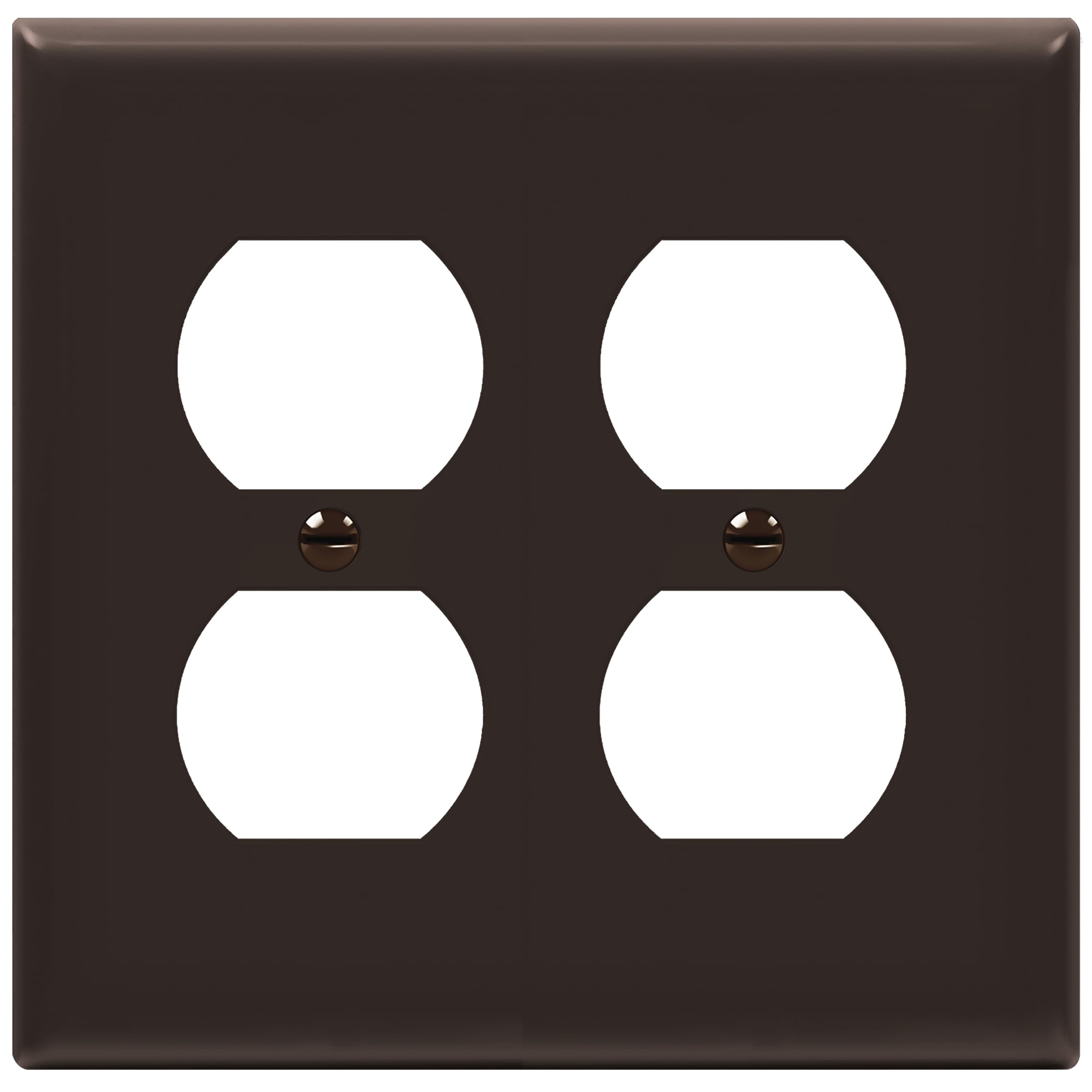 ENERLITES Duplex Receptacle Outlet Wall Plate, Gloss Finish, Midway Size 2-Gang 4.88" x 4.92", Unbreakable Polycarbonate Thermoplastic, UL Listed,