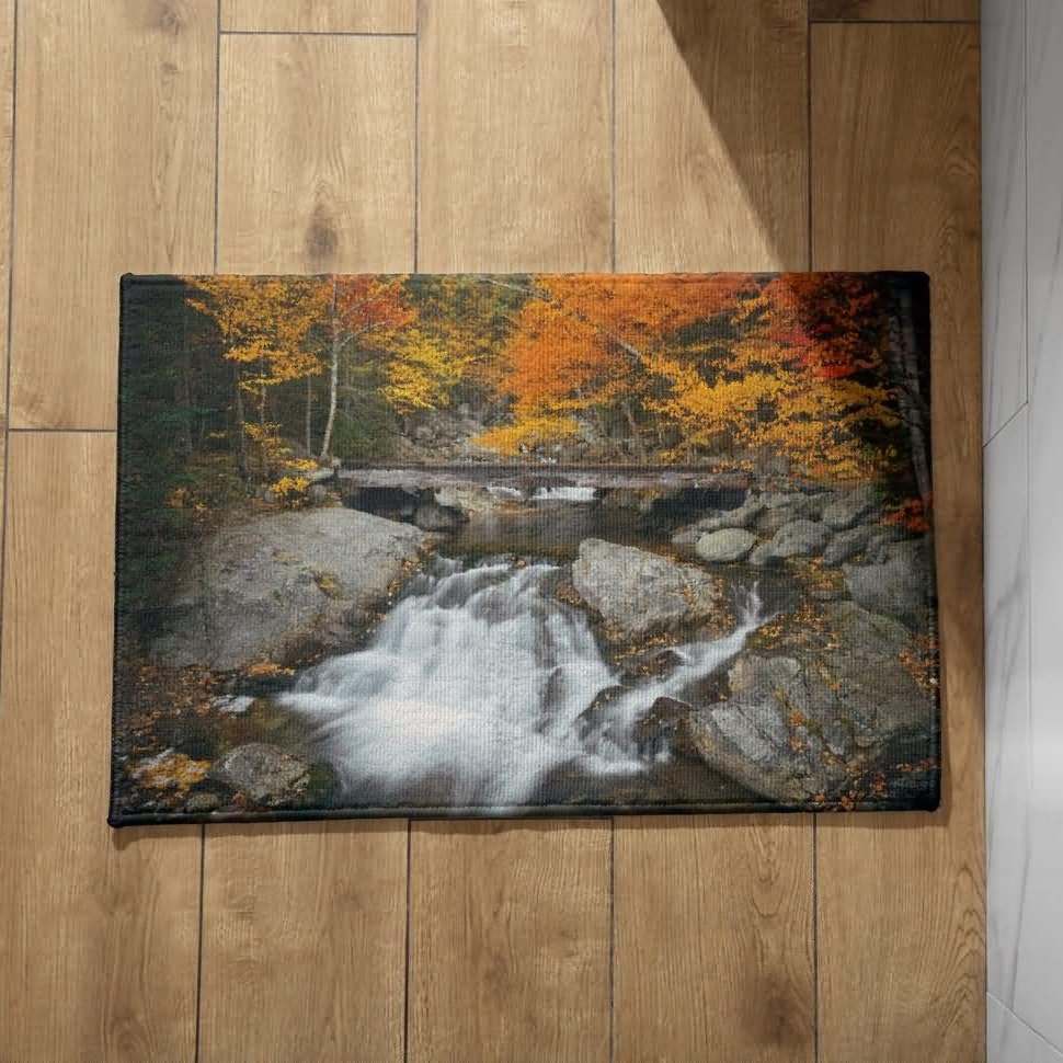 Tapis d'entrée lavable en machine antidérapant CEVAN paysage naturel 50x80cm