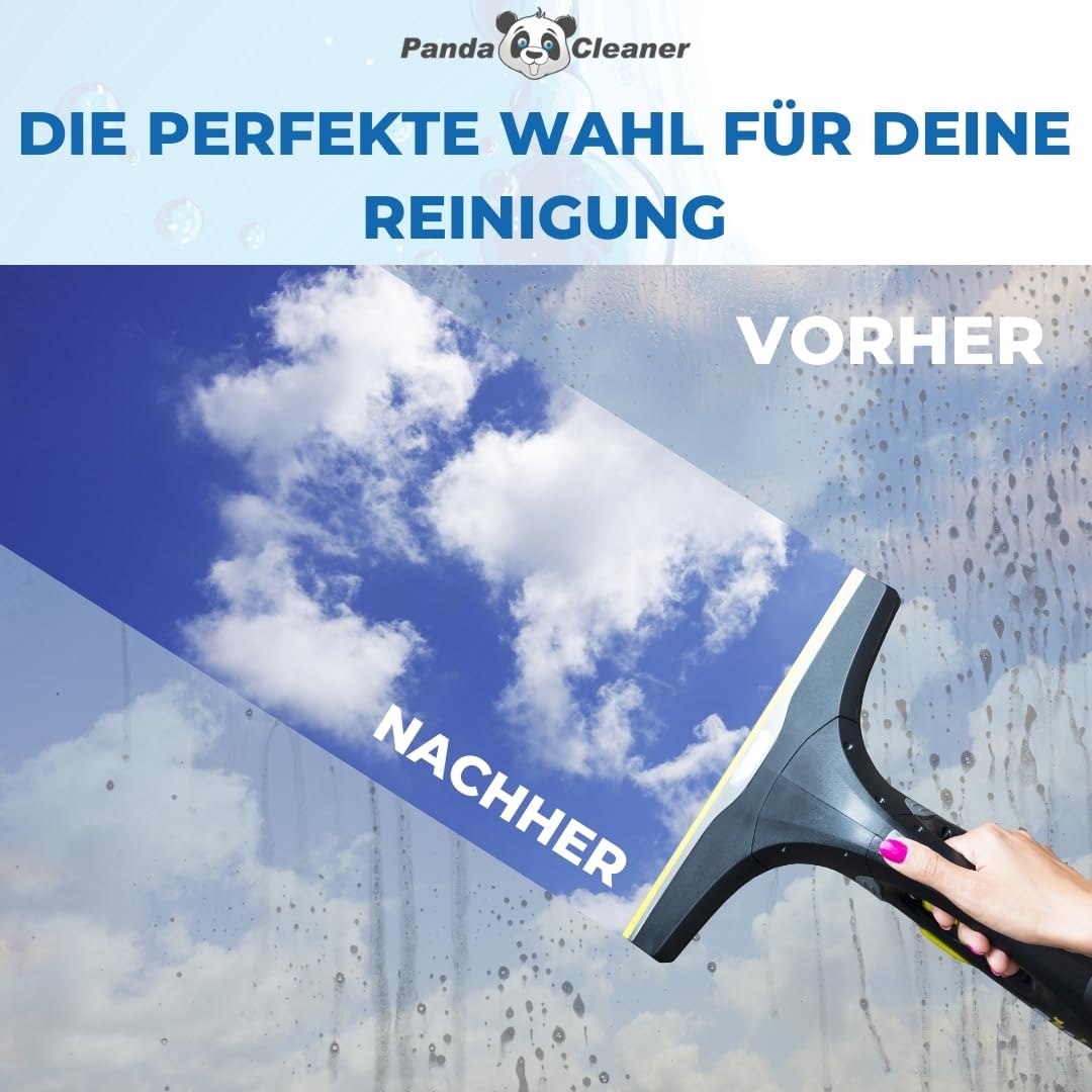 PandaCleaner Fenster Reinigungsmittel - 12x 1L Fensterputzmittel streifenfrei - Glasreiniger Profi - Bio Fensterreiniger Konzentrat für langanhaltende Sauberkeit (12x1000ml)