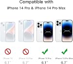 JETech Camera Lens Protector for iPhone 14 Pro 6.1-Inch and iPhone 14 Pro Max 6.7-Inch, 9H Tempered Glass, Anti-Scratch, Case Friendly, Does Not Affect Night Shots, HD Clear, 3-Pack