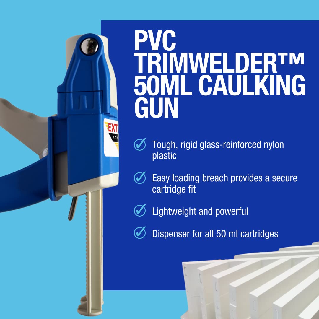 PVC TrimWelder 50 ML COX Manual Dispense Gun, Rigid Glass Reinforced Nylon Engineered Plastic, Lightweight and Powerful, Easy to Load and Secure for Confident Usage