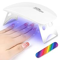 Vista 10 de URAQT Mini lámpara de uñas de gel, portátil profesional de 6 W, secado de uñas de gel UV LED con USB, lámpara de curado profesional, accesorio