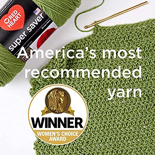 Red Heart Super Saver Café Latte Yarn - 3 Pack Of 198G/7Oz - Acrylic - 4 Medium (Worsted) - 364 Yards - Knitting/Crochet #TOP4