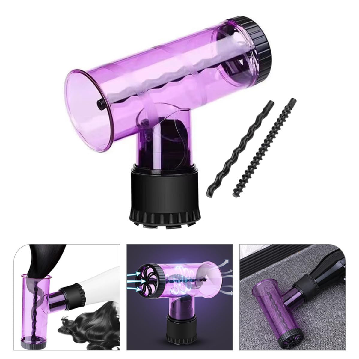 MAGICLULU Hair Dryer Diffuser Attachment for Curly Hair Easy to Install and Remove PC Material Creates Loose Waves Styling Tool