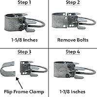 Vista 3 de Valla de enlace de cadena Bull Dog Commercial Duty Gate Bisagra para poste de puerta de 2-3/8 pulgadas de diámetro exterior y marcos de puerta