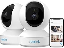 Reolink WLAN Kamera Indoor Schwenkbar mit 3MP HD, 2,4GHz WiFi Überwachungskamera Innen Baby Monitor mit Person-/Haustiererkennung, Pan&Tilt, 2-Wege-Audio, Nachtsicht und Bewegungserkennung, E1-2Pack