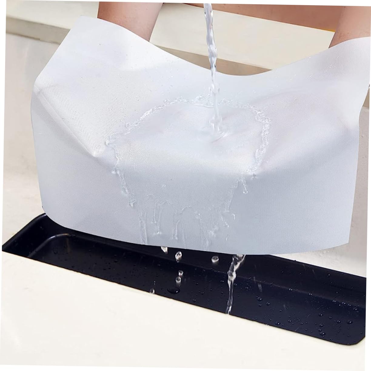 COLLBATH Silikon Backmatte aus Rolle Wiederverwendbar und Rutschfest Extra Weit zum Backen für Heißluftfritteusen Geeignet Weißes Silikonmaterial