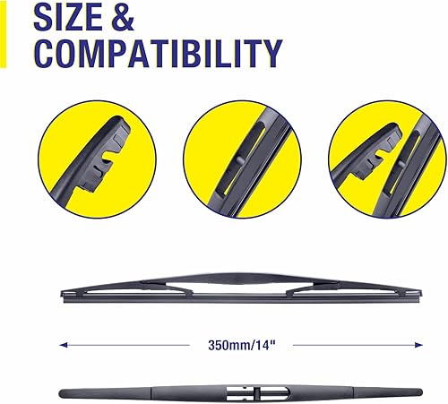 Miniatura 3 de Repuesto de limpiaparabrisas trasero de 10 pulgadas para Ford Escape 2007 2006 2005 2004 2003 2002 2001 Focus 2007 2006 2005 2004 2003 2002 2001