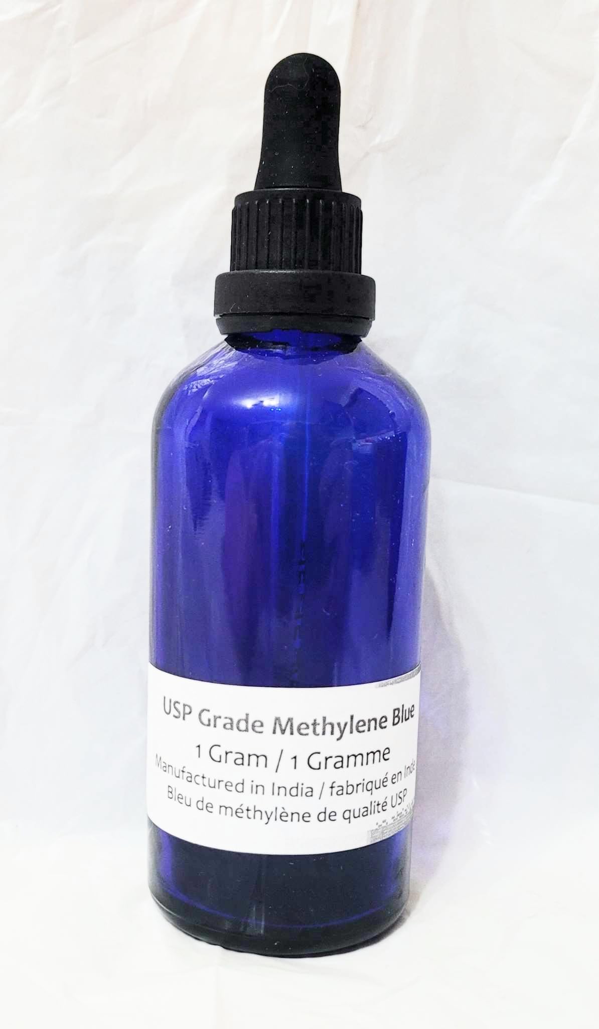 1 gram Methylene Blue Powder, USP Grade, 99% Pure, in 100 ml Glass ...