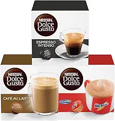 30 Capsulas Dolce Gusto, Capsula Café Espresso, Nescau, Cappuccino