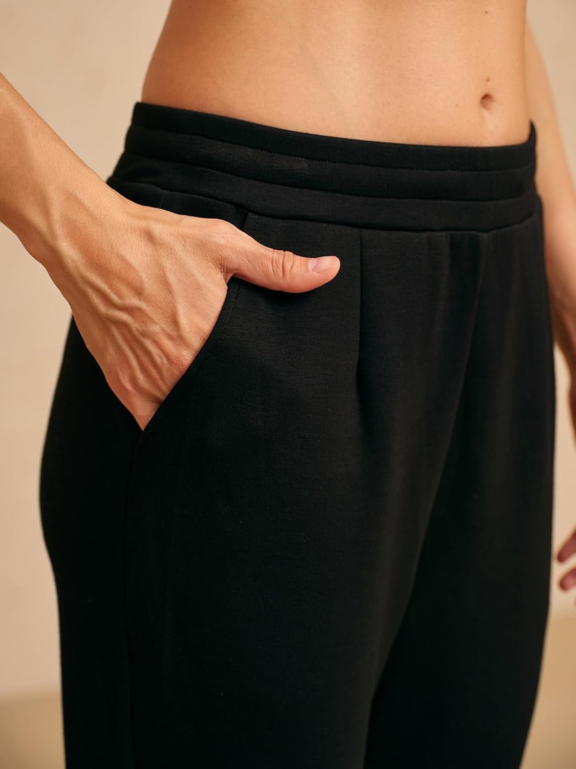 ACEGOLFS Women's Golf Pants with Pull-on Waist Lightweight Ankle Pant for Women Stretch Hidden Drawstring Sweatpants Pockets - Image 4