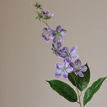 3Pcs Artificial Jasmines Flowers for Decoration, 28.7Inch Long Stem Artificial Jasmines Flowers, Fake Jasmines Flowers Branches, Silk Flowers Faux Jasmines Plants for Home (D)