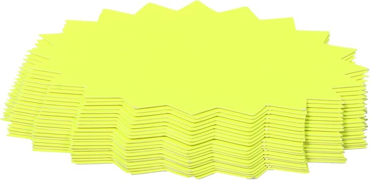 80pcs Display Paper Tags 8x11cm Shaped Price Signs with Pointed Corners for Retail Store Pricing and Advertising