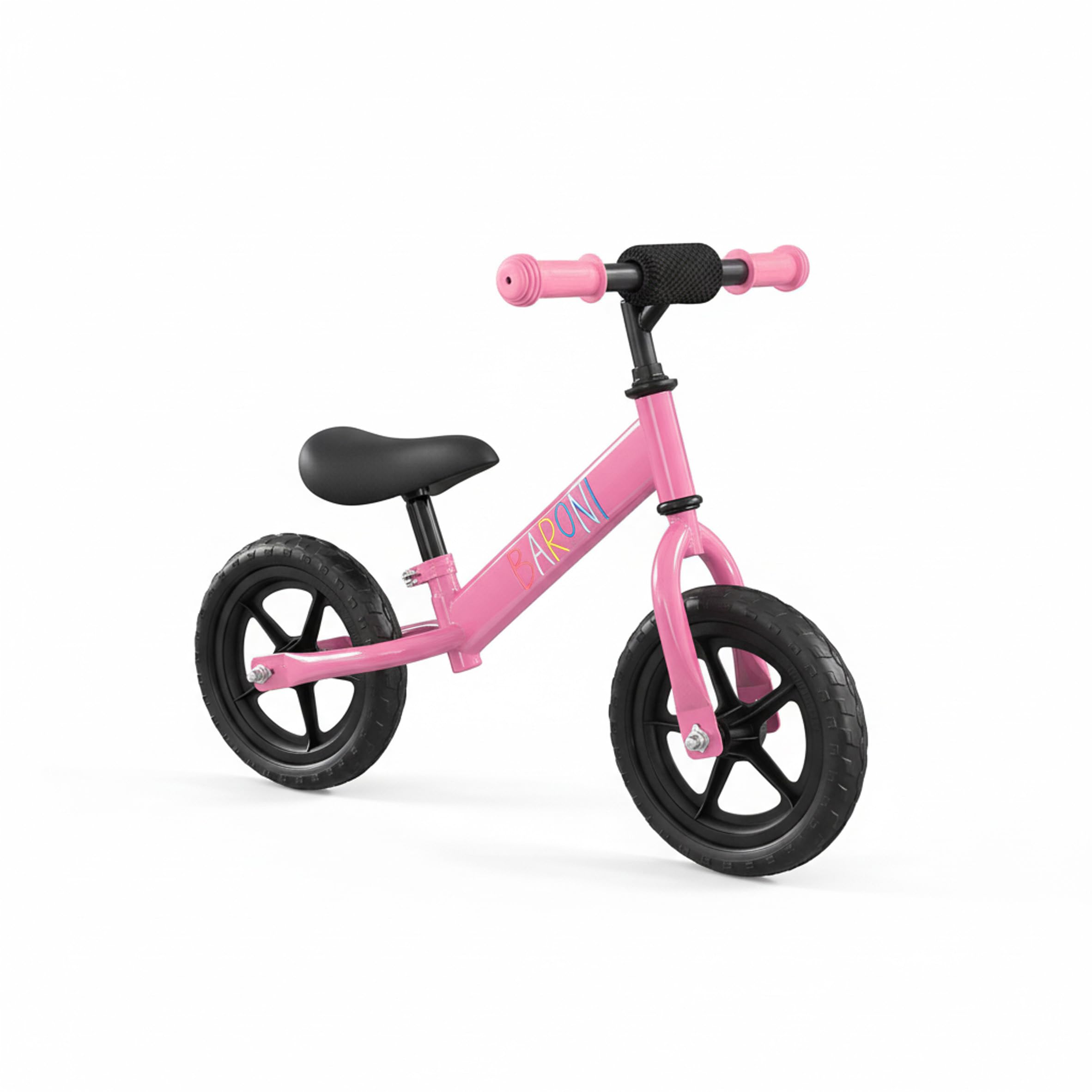 Baroni Toys Bici Senza Pedali per Bambini dai 3 Anni, Balanced Bike con Manubrio e Sellino Regolabili, Ruote Tassellate Antiscivolo, Portata 45kg, Ideale per Equilibrio e Coordinazione