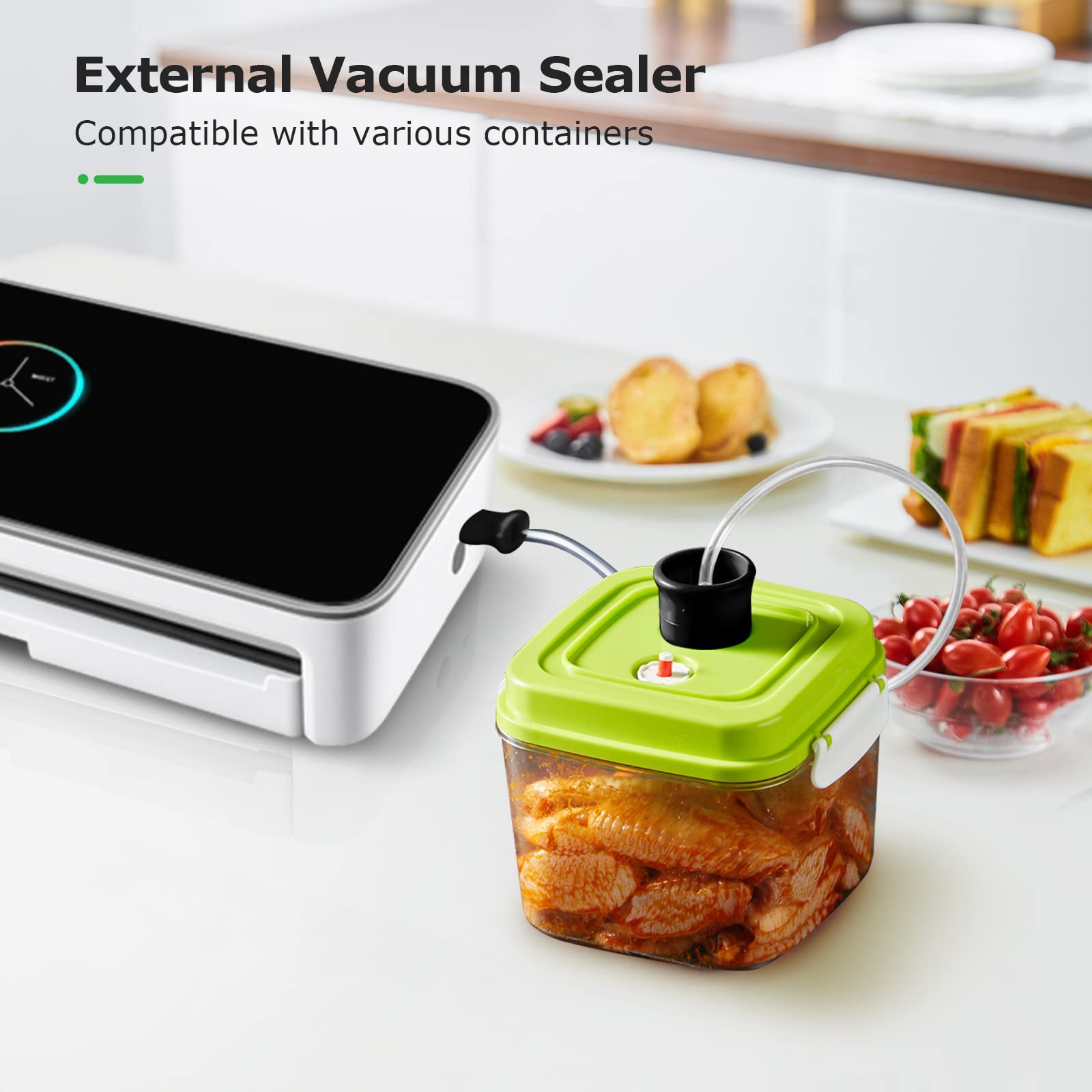 FRESKO Upgraded Fully Automatic Vacuum Sealer, HandsFree Food Vacuum Sealer