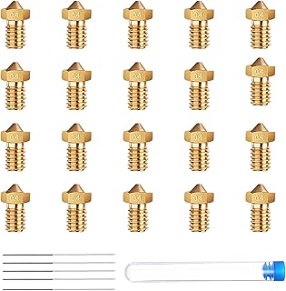 20 Stück 3D Drucker Nozzle Set E3D V6, 3D Drucker Düse 0,4 mm Printer Nozzles Messing Extruderdüsen 3D Druck Zubehör für ...