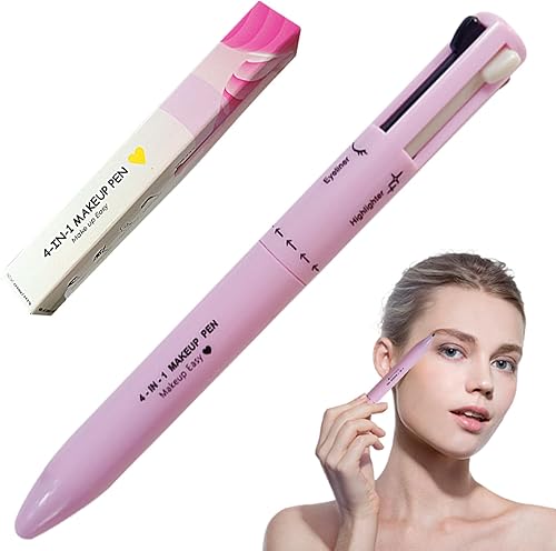 Miniatura 4 de Lápiz de maquillaje multifuncional 4 en 1 de delineador de ojos, delineador de labios, lápiz de cejas, bolígrafo de maquillaje de viaje, lápiz de