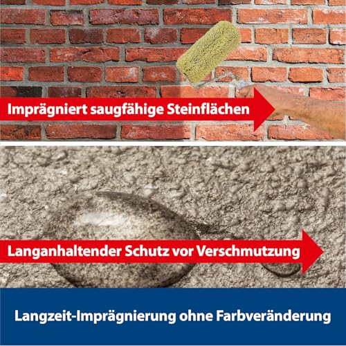 MELLERUD Stein & Platten Imprägnierung | 1 x 1 l | Langanhaltender Schutz vor Schmutz und Nässe von saugfähigen Untergründen im Innen- und Außenbereich