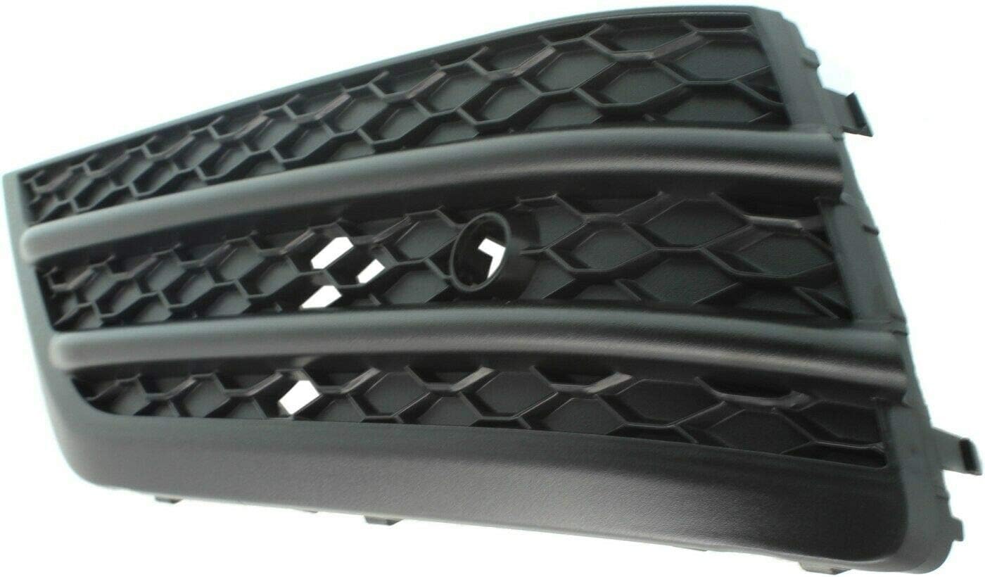 DAT AUTO PARTS Front Left Driver Side Bumper Cover Outer Grille Insert Fits 2016-2018 Honda Pilot sedan, With Park Assist Hole, Black Textured Plastic, Replaces HO1038131, 71107TG7A10