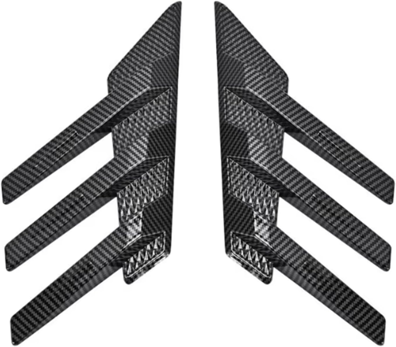Diffuser Valence Side Body 2PCS Car Rear Windshield Side Spoiler Side Vents Decoration General Window Louvers Exterior Decorative Rear For Wing Accessories(Carbon Black)