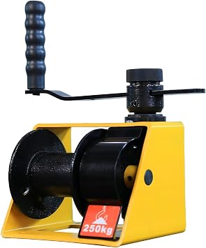 550 lbs Worm Gear Hand Crank Winch,Self-Locking Manual Winch,Manual Traction Machine Hoist,for Lifting, Construction and Mine Hoisting